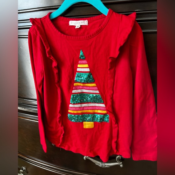 Copper Key Christmas Tree Shirt | Toddler Girls | M - Picture 2 of 3